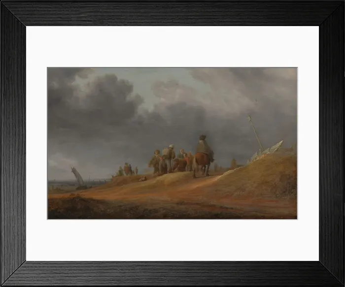 Framed Print : Market by the Seashore, 1637. Creator: Salomon Ruysdael Framed Print : Market by the Seashore, 1637. Creator: Salomon Ruysdael
