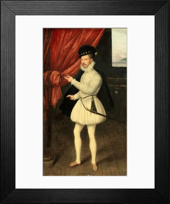 Framed Print : Portrait of a Man in White, 1574. Creator: Monogrammist LAM Framed Print : Portrait of a Man in White, 1574. Creator: Monogrammist LAM