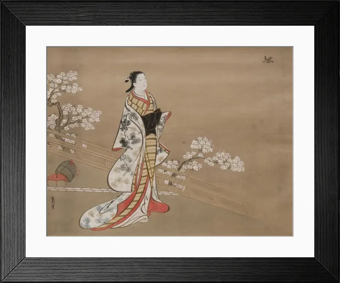 Framed Print : Parody of Murasaki, from Lavender (Wakamurasaki), chapter 5 of the Tale of Genji Framed Print : Parody of Murasaki, from Lavender (Wakamurasaki), chapter 5 of the Tale of Genji
