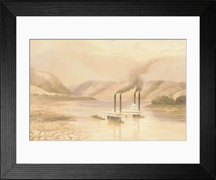 Framed Print : The Ohio River near Wheeling, West Virginia, 1859-60. Creator: Lefevre James Cranstone Framed Print : The Ohio River near Wheeling, West Virginia, 1859-60. Creator: Lefevre James Cranstone