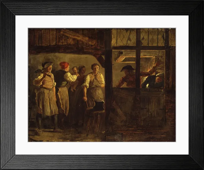 Framed Print : The Forge. Creator: Leonard Defrance Framed Print : The Forge. Creator: Leonard Defrance