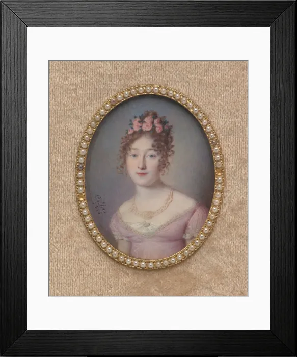 Framed Print : Portrait of a Lady, 1816. Creator: Louis Antoine Collas Framed Print : Portrait of a Lady, 1816. Creator: Louis Antoine Collas