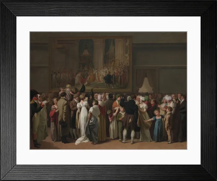 Framed Print : The Public Viewing Davids Coronation at the Louvre, 1810. Creator Framed Print : The Public Viewing Davids Coronation at the Louvre, 1810. Creator