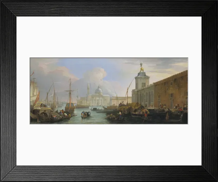 Framed Print : The Bacino, Venice, with the Dogana and a Distant View of the Isola di San Giorgio, ca Framed Print : The Bacino, Venice, with the Dogana and a Distant View of the Isola di San Giorgio, ca