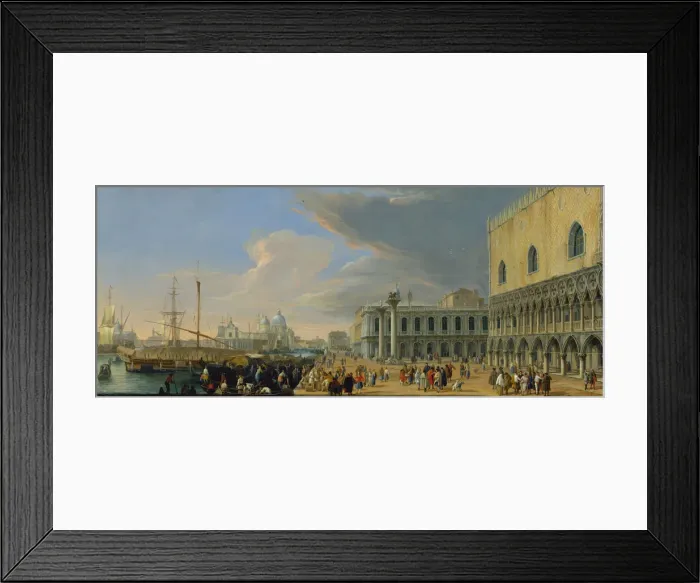 Framed Print : The Molo, Venice, Looking West, ca. 1709. Creator: Luca Carlevarijs Framed Print : The Molo, Venice, Looking West, ca. 1709. Creator: Luca Carlevarijs