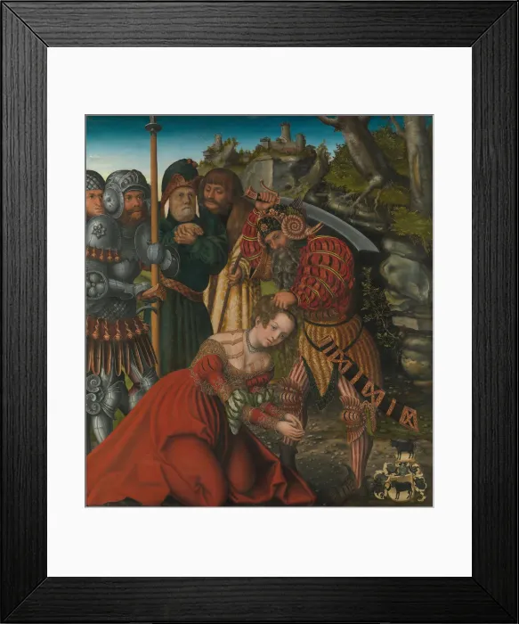 Framed Print : The Martyrdom of Saint Barbara, ca. 1510. Creator: Lucas Cranach the Elder Framed Print : The Martyrdom of Saint Barbara, ca. 1510. Creator: Lucas Cranach the Elder