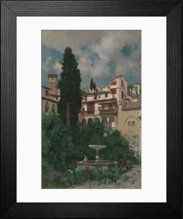 Framed Print : A Spanish Garden. Creator: Martin Rico y Ortega Framed Print : A Spanish Garden. Creator: Martin Rico y Ortega
