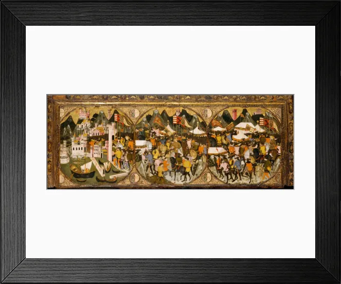 Framed Print : The Conquest of Naples by Charles of Durazzo, 1381-82. Creator: Master of Charles of Durazzo Framed Print : The Conquest of Naples by Charles of Durazzo, 1381-82. Creator: Master of Charles of Durazzo