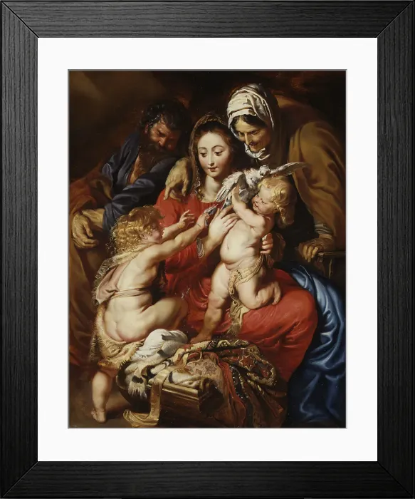 Framed Print : The Holy Family with Saint Elizabeth, Saint John, and a Dove, ca. 1608-9. Creator Framed Print : The Holy Family with Saint Elizabeth, Saint John, and a Dove, ca. 1608-9. Creator