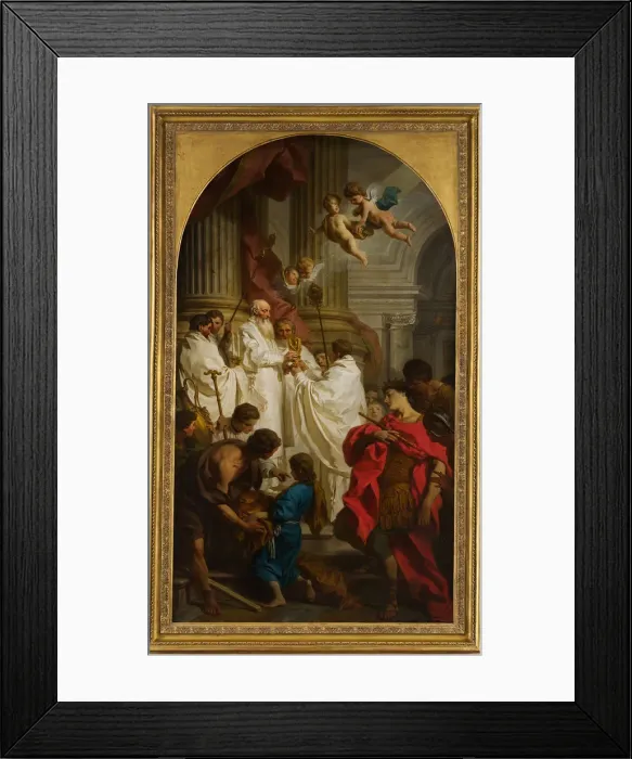 Framed Print : The Mass of Saint Basil, 1746. Creator: Pierre Subleyras Framed Print : The Mass of Saint Basil, 1746. Creator: Pierre Subleyras