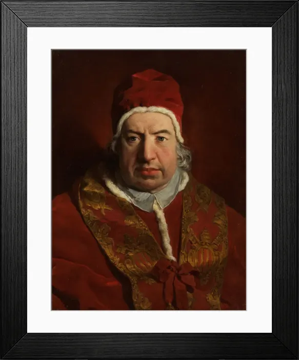 Framed Print : Pope Benedict XIV (Prospero Lambertini, 1675-1758), 1746. Creator: Pierre Subleyras Framed Print : Pope Benedict XIV (Prospero Lambertini, 1675-1758), 1746. Creator: Pierre Subleyras