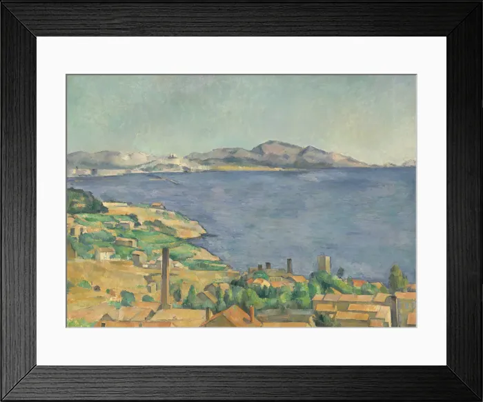 Framed Print : The Gulf of Marseilles Seen from L Estaque, ca. 1885. Creator: Paul Cezanne
