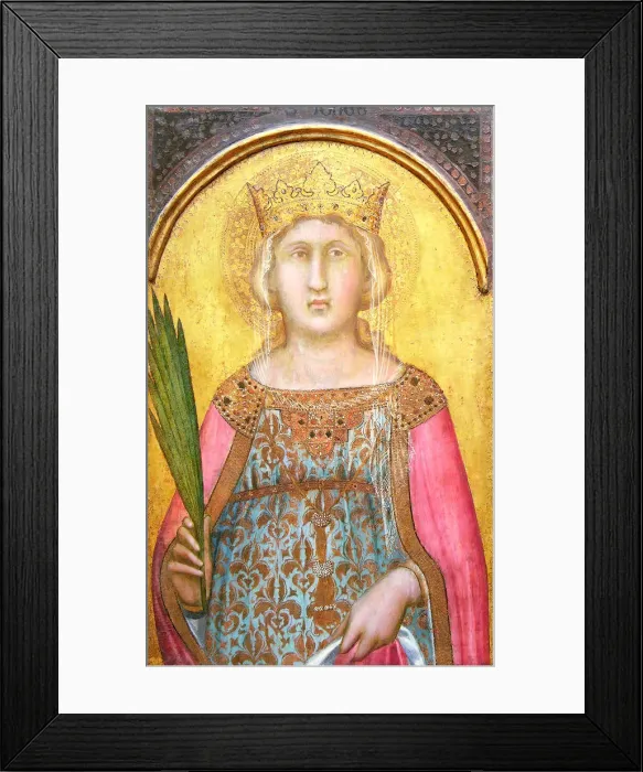 Framed Print : Saint Catherine of Alexandria, shortly after 1342. Creator: Pietro Lorenzetti Framed Print : Saint Catherine of Alexandria, shortly after 1342. Creator: Pietro Lorenzetti
