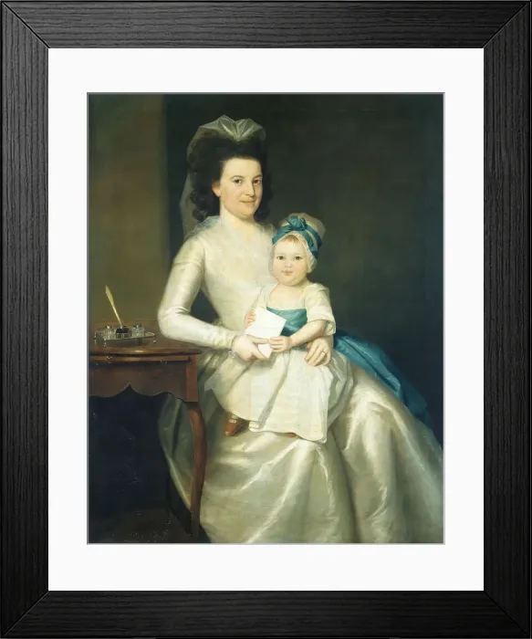Framed Print : Lady Williams and Child, 1783. Creator: Ralph Earl Framed Print : Lady Williams and Child, 1783. Creator: Ralph Earl