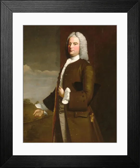 Framed Print : Tench Francis, 1746. Creator: Robert Feke Framed Print : Tench Francis, 1746. Creator: Robert Feke