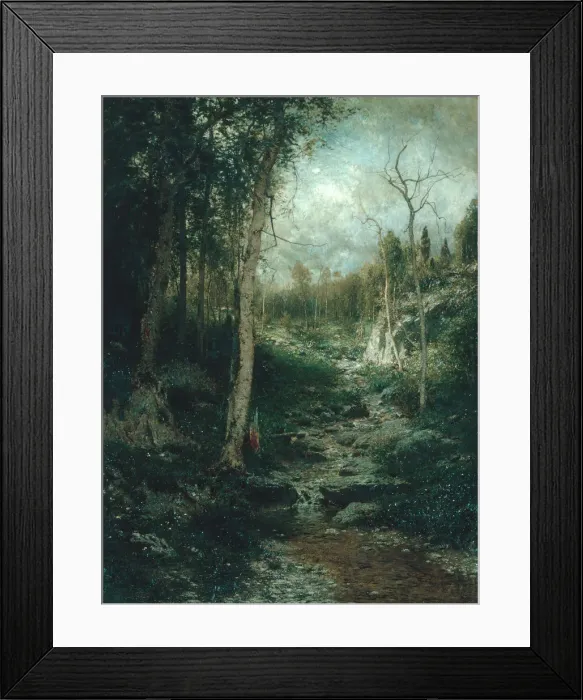 Framed Print : An Old Clearing, 1881. Creator: Alexander Helwig Wyant Framed Print : An Old Clearing, 1881. Creator: Alexander Helwig Wyant