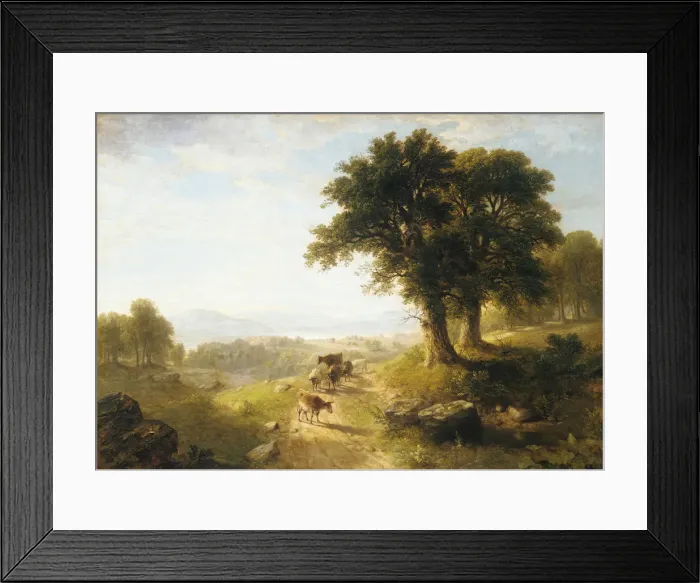 Framed Print : River Scene, 1854. Creator: Asher Brown Durand Framed Print : River Scene, 1854. Creator: Asher Brown Durand