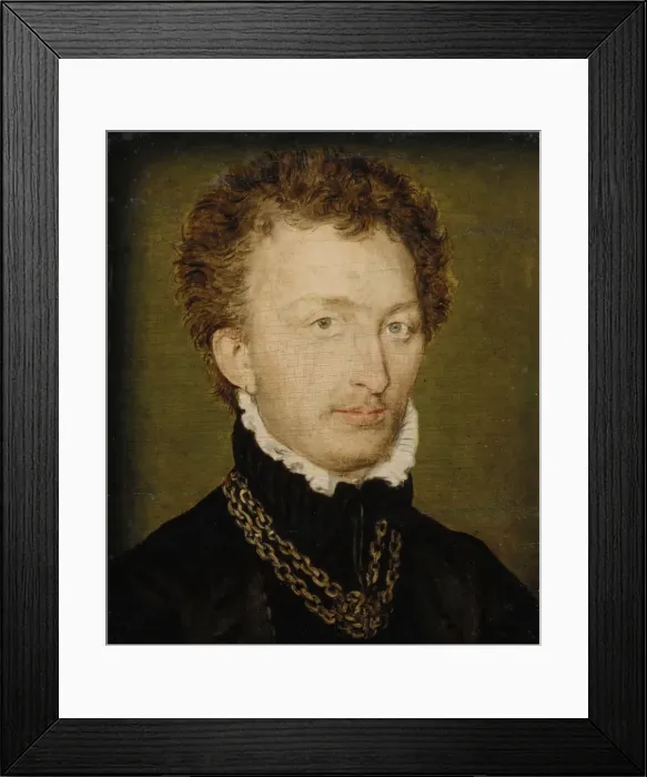 Framed Print : Portrait of a Man with a Gold Chain. Creator: Corneille de Lyon Framed Print : Portrait of a Man with a Gold Chain. Creator: Corneille de Lyon