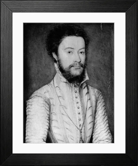 Framed Print : Portrait of a Bearded Man in White. Creator: Corneille de Lyon Framed Print : Portrait of a Bearded Man in White. Creator: Corneille de Lyon