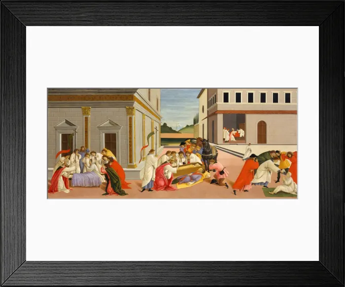 Framed Print : Three Miracles of Saint Zenobius, ca. 1500. Creator: Sandro Botticelli Framed Print : Three Miracles of Saint Zenobius, ca. 1500. Creator: Sandro Botticelli