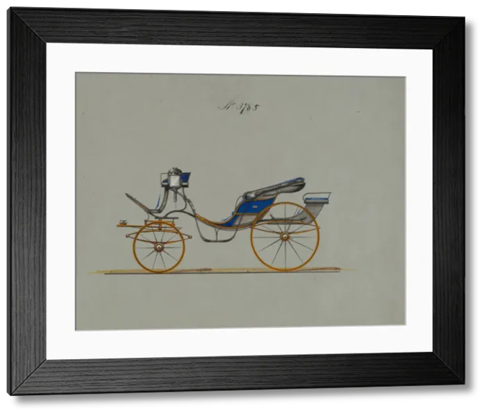 Framed Print : Design for Cabriolet or Victoria, no. 3785, 1882. Creator: Brewster & Co Framed Print : Design for Cabriolet or Victoria, no. 3785, 1882. Creator: Brewster & Co