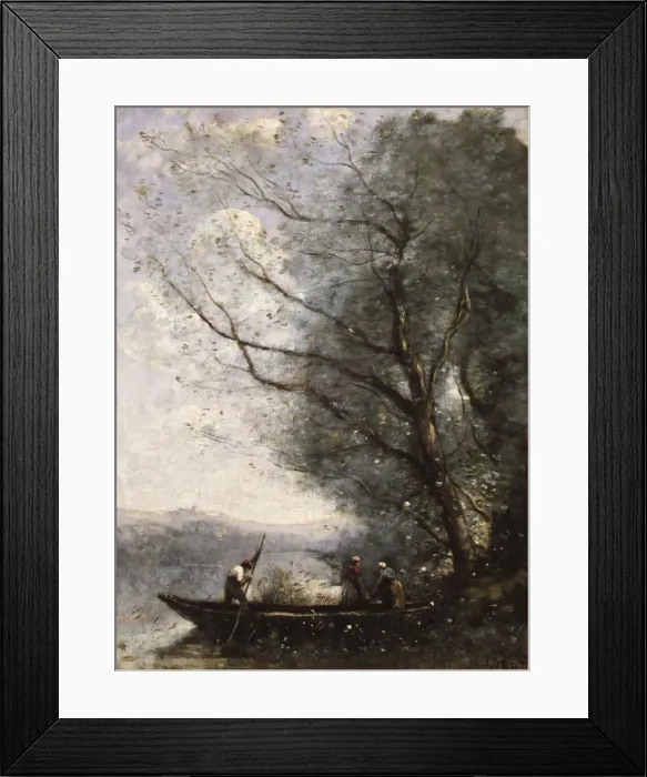 Framed Print : The Ferryman, ca. 1865. Creator: Jean-Baptiste-Camille Corot Framed Print : The Ferryman, ca. 1865. Creator: Jean-Baptiste-Camille Corot