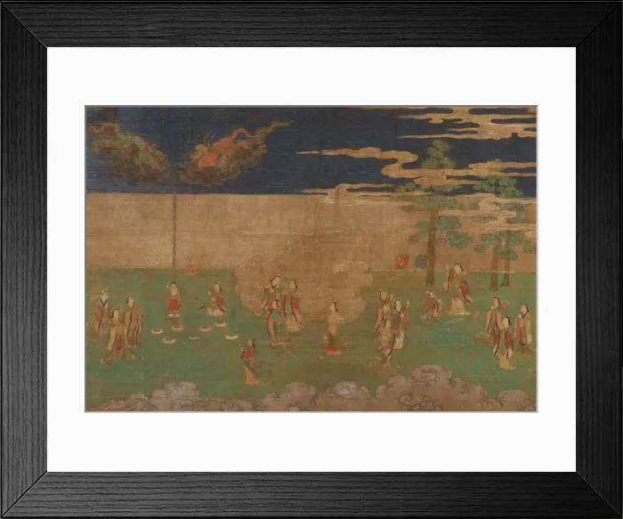 Framed Print : Life of the Buddha: The Birth of the Buddha, early 15th century. Creator: Unknown Framed Print : Life of the Buddha: The Birth of the Buddha, early 15th century. Creator: Unknown