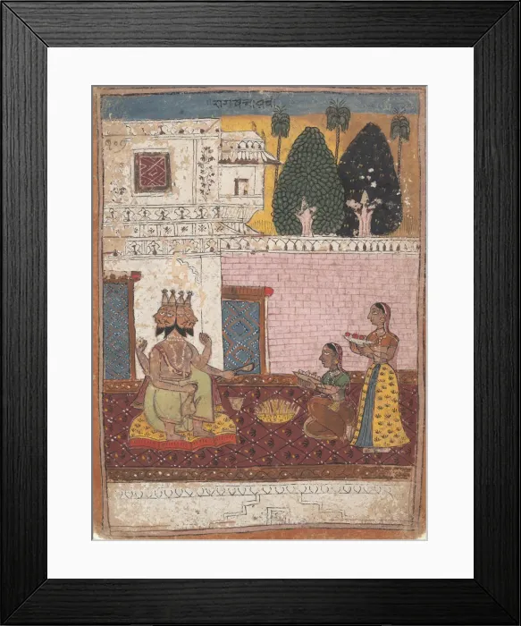 Framed Print : Khambavati Ragini... from a Dispersed Ragamala Series (Garland of Musical Modes), 1700-1725 Framed Print : Khambavati Ragini... from a Dispersed Ragamala Series (Garland of Musical Modes), 1700-1725