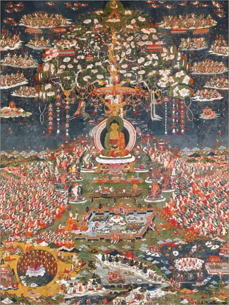 Amitabha, the Buddha of the Western Pure Land (Sukhavati), ca. 1700. Creator: Unknown