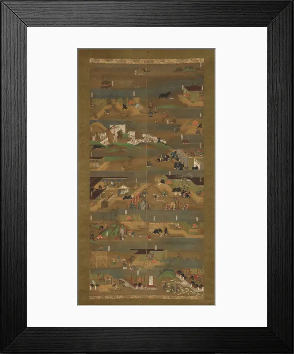 Framed Print : Illustrated Biography of Prince Shotoku (Shotoku Taishi e-den), 14th century. Creator: Unknown Framed Print : Illustrated Biography of Prince Shotoku (Shotoku Taishi e-den), 14th century. Creator: Unknown