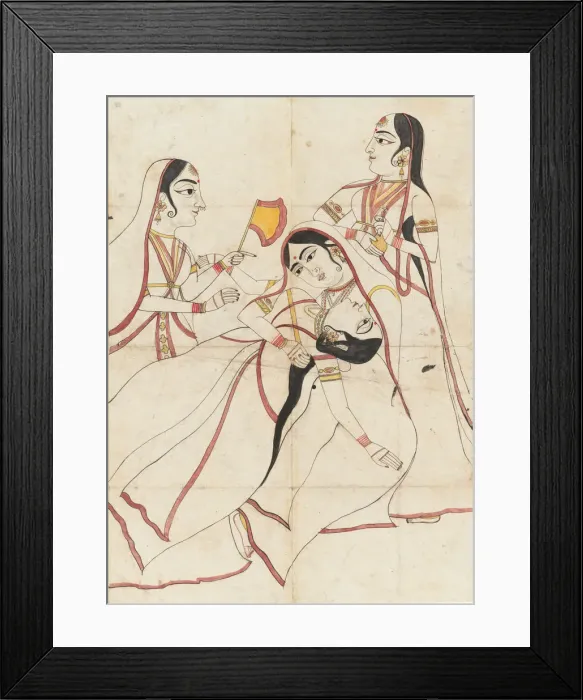 Framed Print : A Swooning Lady, late 19th century. Creator: Unknown Framed Print : A Swooning Lady, late 19th century. Creator: Unknown