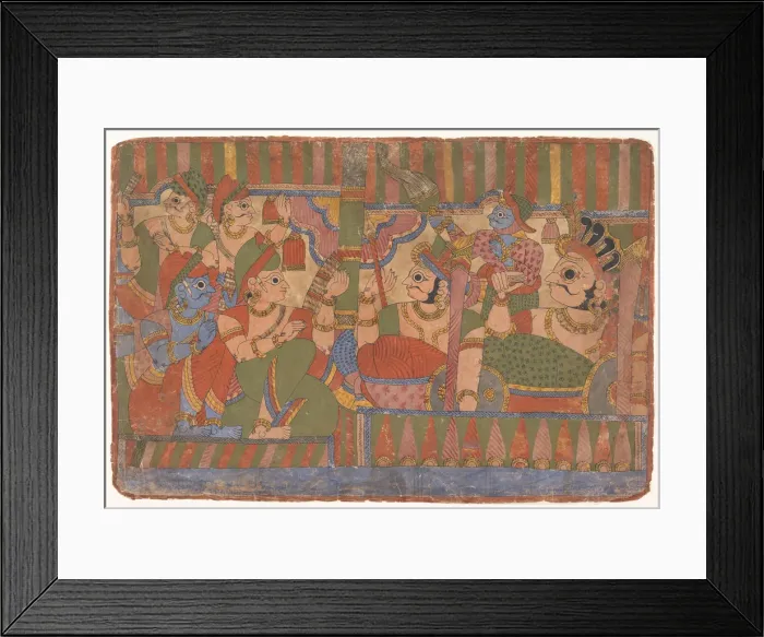 Framed Print : Council of Heroes... from a Dispersed Mahabharata (Great Descendants of Mahabharata), ca Framed Print : Council of Heroes... from a Dispersed Mahabharata (Great Descendants of Mahabharata), ca