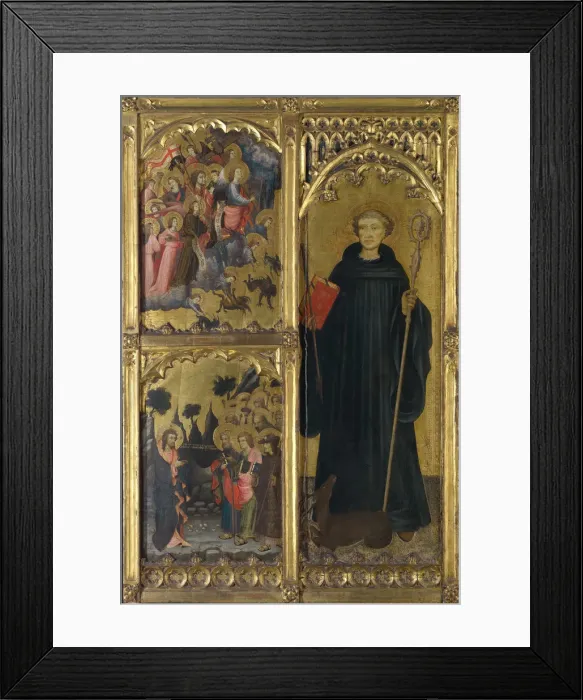 Framed Print : Saint Giles with Christ Triumphant over Satan and the Mission of the Apostles, ca Framed Print : Saint Giles with Christ Triumphant over Satan and the Mission of the Apostles, ca