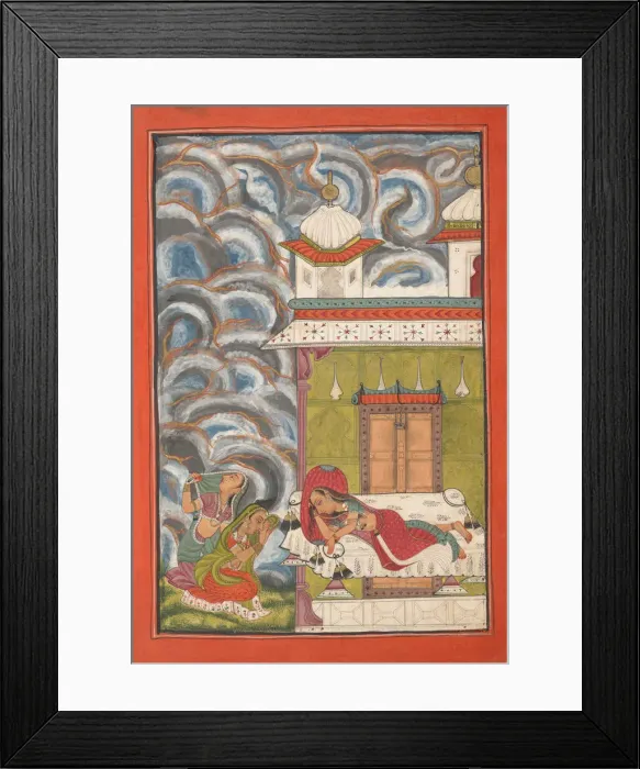 Framed Print : Andhrayaki Ragini: Folio from a ragamala series (Garland of Musical Modes), ca. 1710 Framed Print : Andhrayaki Ragini: Folio from a ragamala series (Garland of Musical Modes), ca. 1710