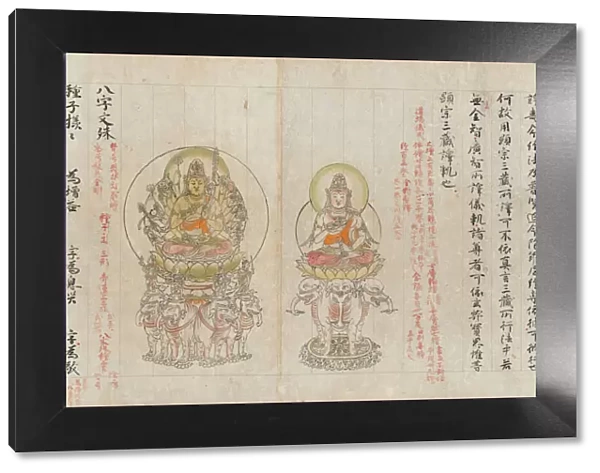 Scroll from the Compendium of Iconographic Drawings (Zuzosho), late 12th century. Creator: Unknown