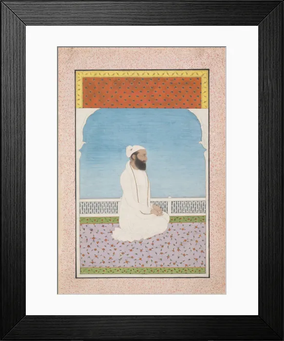Framed Print : A Holy Man Seated on a Terrace, ca. 1850. Creator: Unknown Framed Print : A Holy Man Seated on a Terrace, ca. 1850. Creator: Unknown