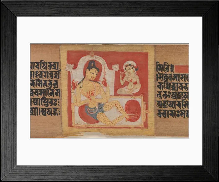 Framed Print : Enthroned Four-armed Bodhisattva, Leaf from... Pancavimsatisahasrika Prajnaparamita Framed Print : Enthroned Four-armed Bodhisattva, Leaf from... Pancavimsatisahasrika Prajnaparamita