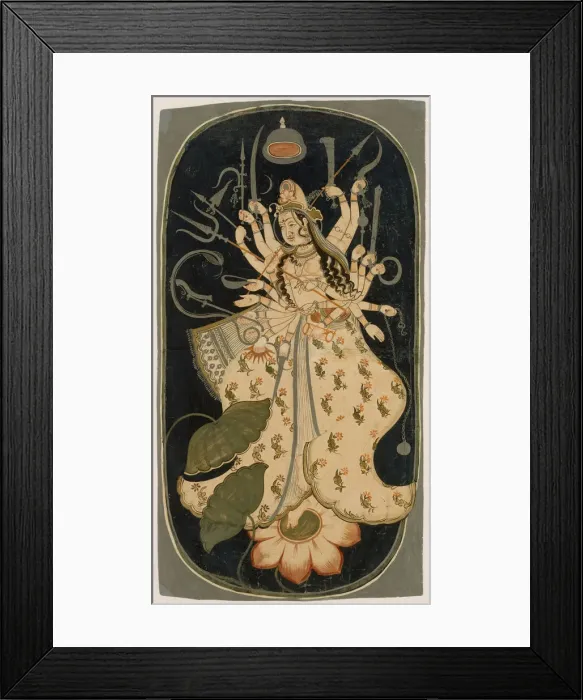 Framed Print : Mahadevi, the Great Goddess, ca. 1725. Creator: Unknown Framed Print : Mahadevi, the Great Goddess, ca. 1725. Creator: Unknown