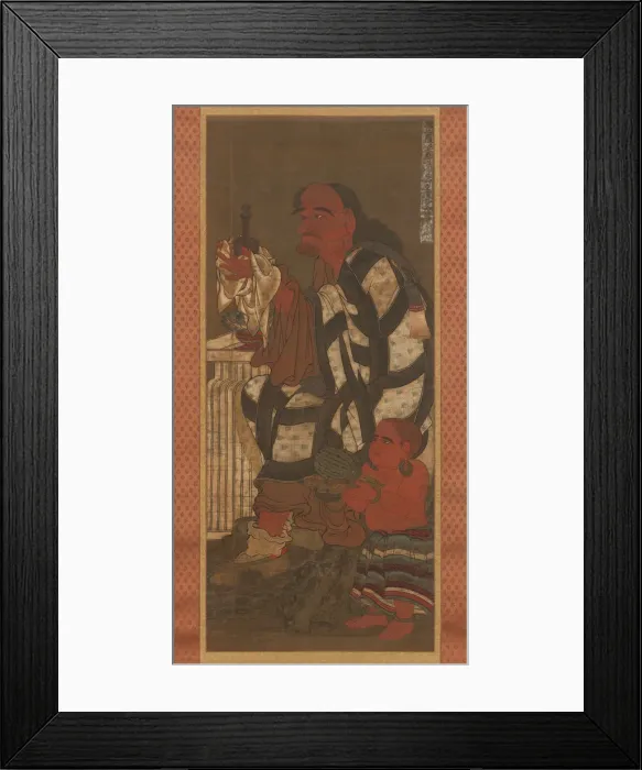 Framed Print : Satsubari, the Second of the Sixteen Arhats, late 14th century. Creator: Unknown Framed Print : Satsubari, the Second of the Sixteen Arhats, late 14th century. Creator: Unknown