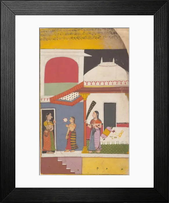 Framed Print : Page from a Dispersed Ragamala Series (Garland of Musical Modes), ca. 1710. Creator: Unknown Framed Print : Page from a Dispersed Ragamala Series (Garland of Musical Modes), ca. 1710. Creator: Unknown
