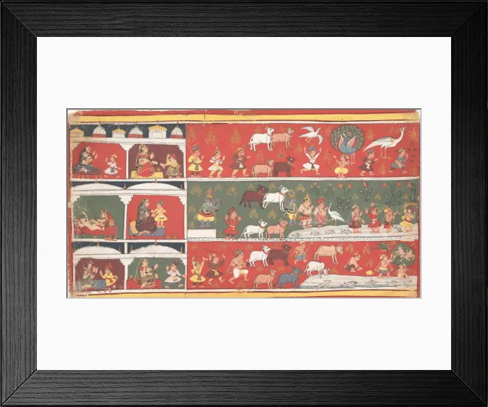 Framed Print : Bakasura, the Crane Demon, Arrives in Brindavan... a Dispersed Bhagavata Purana Framed Print : Bakasura, the Crane Demon, Arrives in Brindavan... a Dispersed Bhagavata Purana