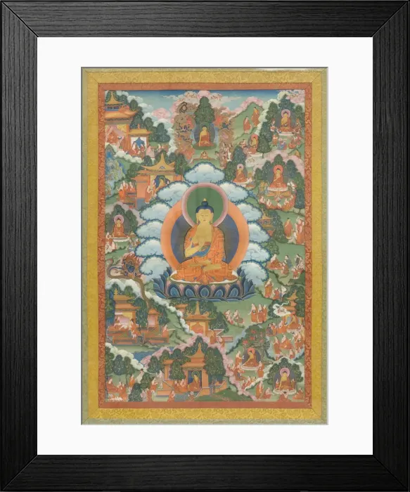 Framed Print : Tangka, late 18th century. Creator: Unknown Framed Print : Tangka, late 18th century. Creator: Unknown