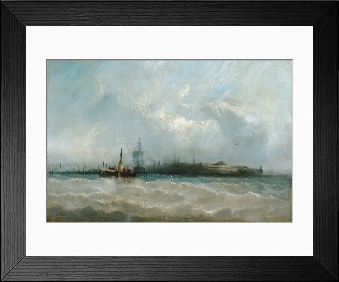 Framed Print : New York from the Harbor Showing the Battery and Castle Garden, 1858. Creator: Alfred Copestick Framed Print : New York from the Harbor Showing the Battery and Castle Garden, 1858. Creator: Alfred Copestick