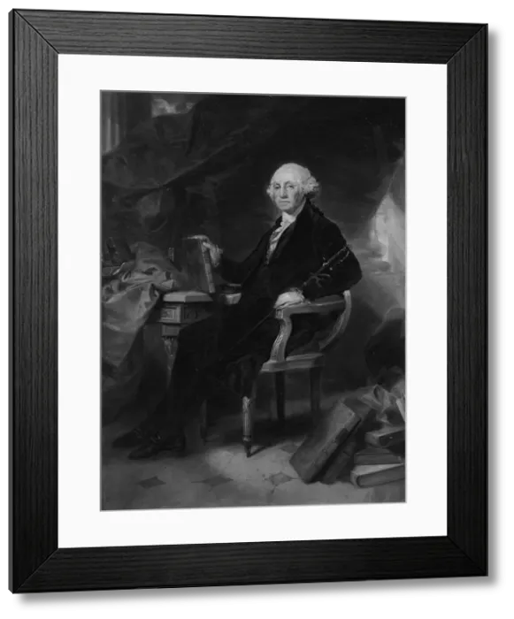 Framed Print : George Washington: Design for an Engraving, ca. 1860. Creator: Alonzo Chappel Framed Print : George Washington: Design for an Engraving, ca. 1860. Creator: Alonzo Chappel