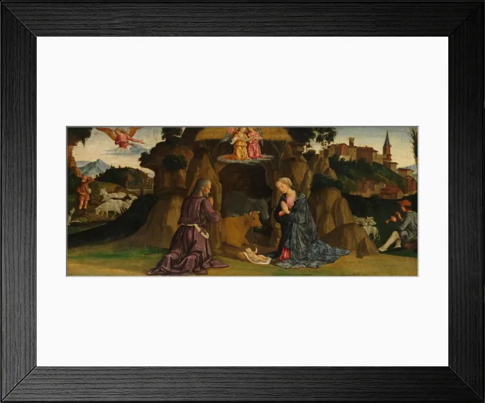 Framed Print : The Nativity, 1480s. Creator: Antoniazzo Romano Framed Print : The Nativity, 1480s. Creator: Antoniazzo Romano