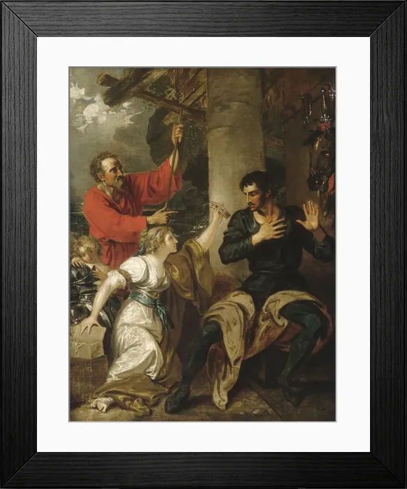 Framed Print : The Damsel and Orlando, ca. 1793. Creator: Benjamin West Framed Print : The Damsel and Orlando, ca. 1793. Creator: Benjamin West