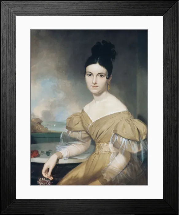 Framed Print : Mrs. Winfield Scott, 1831. Creator: Asher Brown Durand