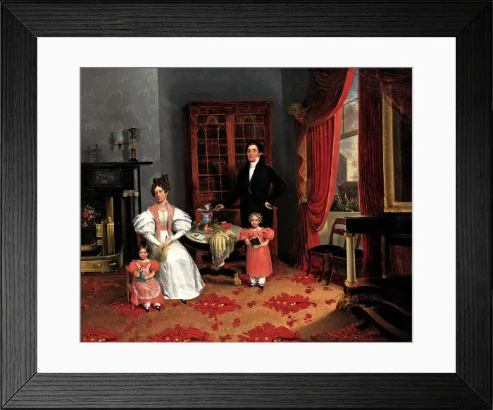 Framed Print : The Family of John Q. Aymar, ca. 1833. Creator: George W Twibill