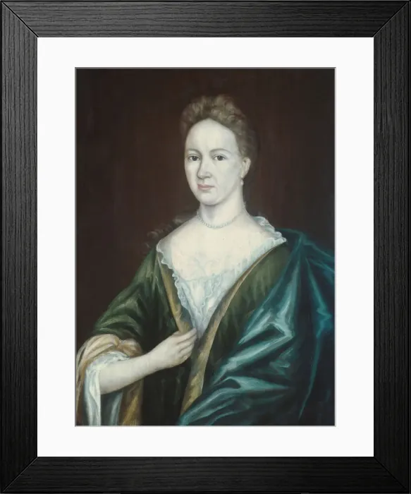 Framed Print : Mrs. Augustus Jay, ca. 1700. Creator: Gerrit Duyckinck Framed Print : Mrs. Augustus Jay, ca. 1700. Creator: Gerrit Duyckinck