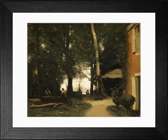 Framed Print : The Banks of the Seine at Conflans, ca. 1865-70. Creator: Jean-Baptiste-Camille Corot Framed Print : The Banks of the Seine at Conflans, ca. 1865-70. Creator: Jean-Baptiste-Camille Corot
